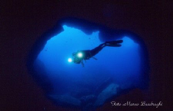 The main entrance of Nereo Cave, Capo Caccia, Sardinia.
... by Marco Busdraghi 